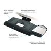 3M Easy Adjust Keyboard Tray, Highly Adjustable Platform, 23" Track, Blk AKT150LE